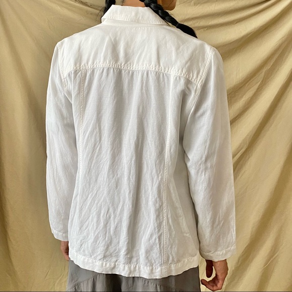 Vintage White Linen Shacket 🥼 - Picture 4 of 4